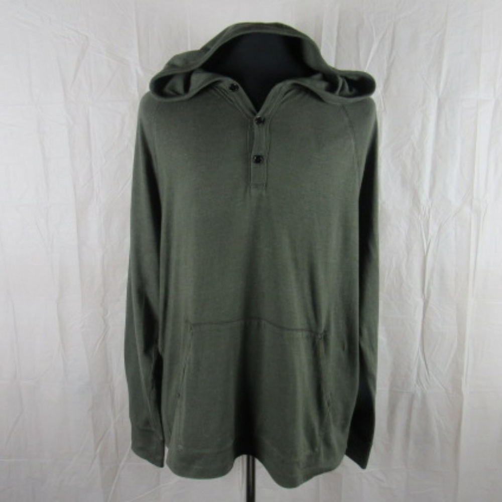 Banana Republic Mens Pullover Henley Hoodie- Men